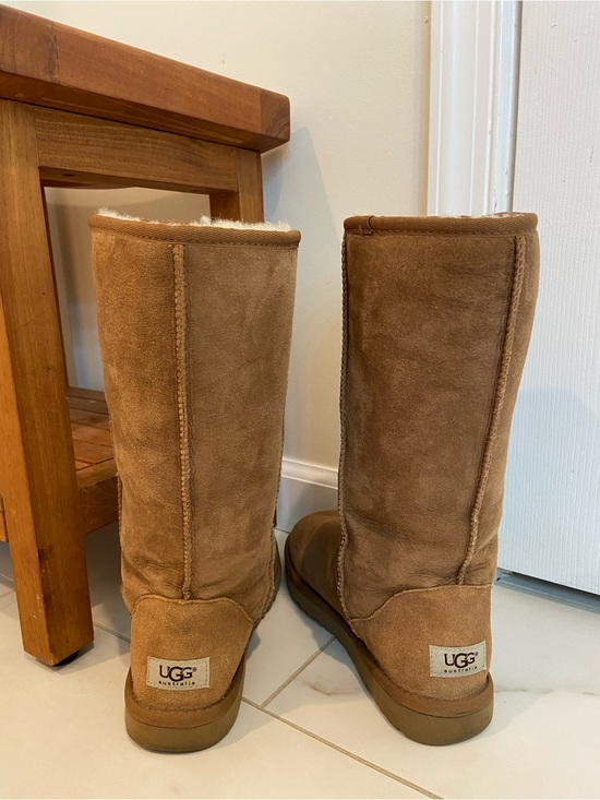 UGG Shoes - UGG Tall Shearling Boots in Chestnut Suede